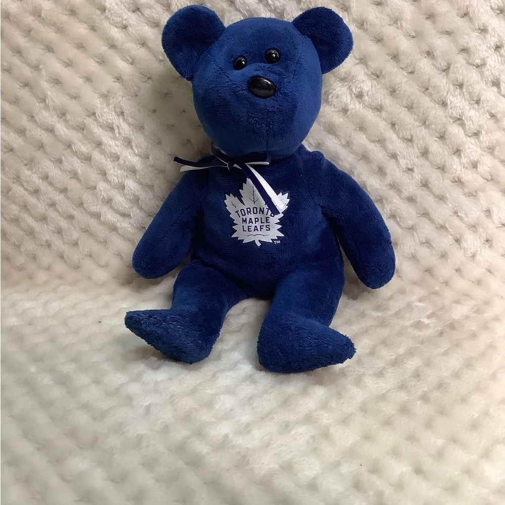 Ty NHL Toronto Maple Leafs Blue Bear Plush 9in Fan Collectible 🏒